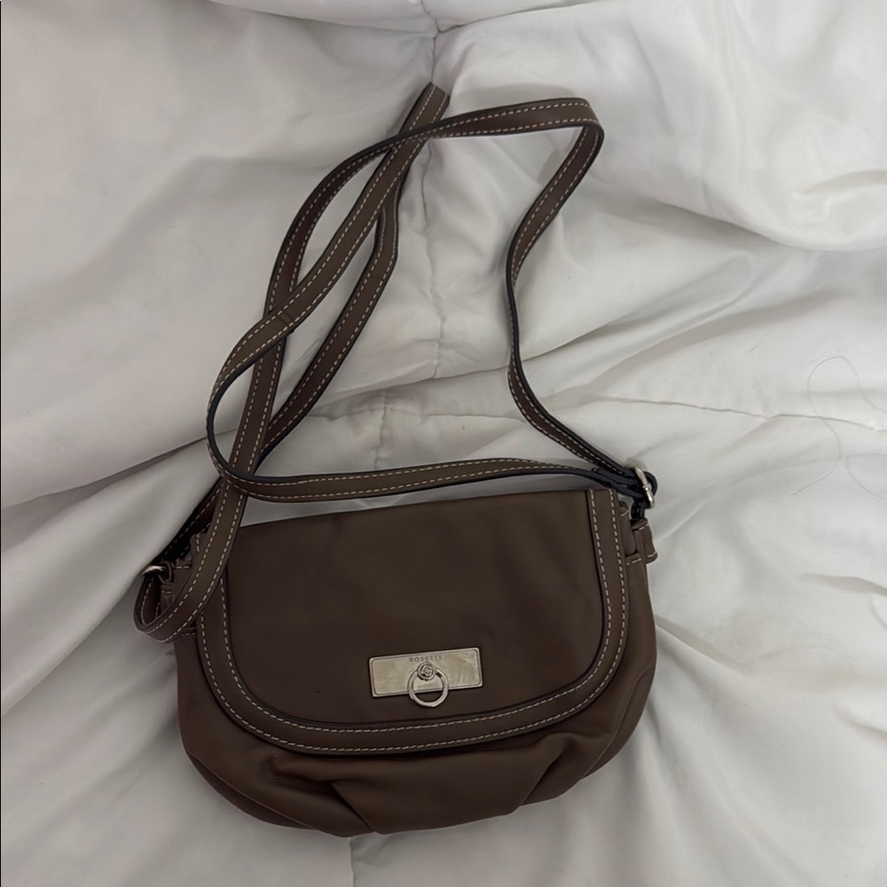 Brown Leather Crossbody Bag